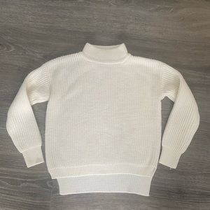 Mockneck cream sweater